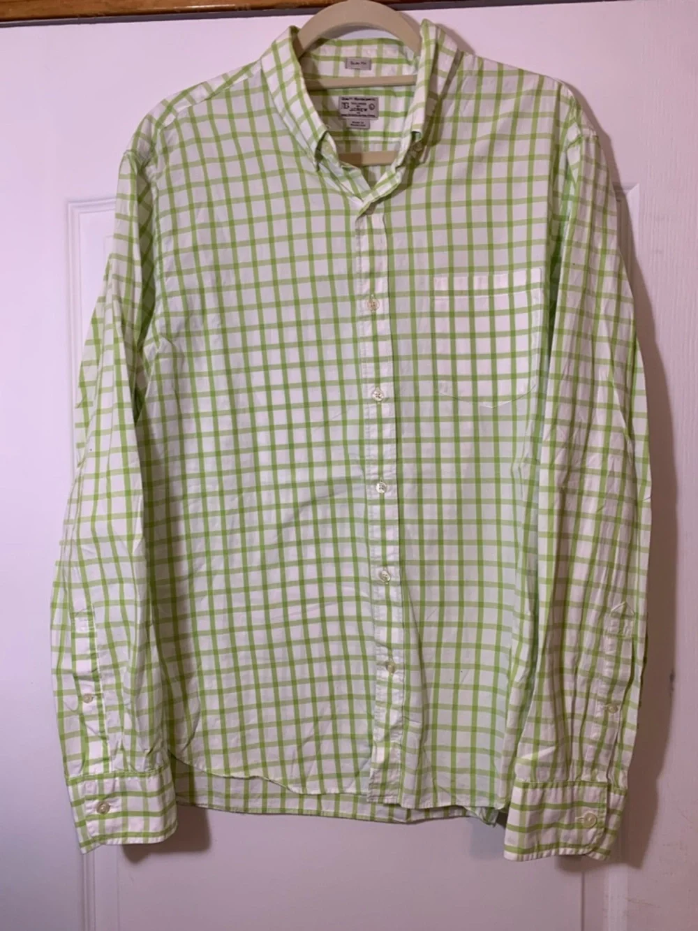 J.Crew Quality Woven Shirt Mens L Green